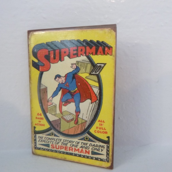 2 SUPERMAN FRIDGE MAGNETS VINTAGE COMICS w/BONUS SUPERBALL - Picture 8 of 14